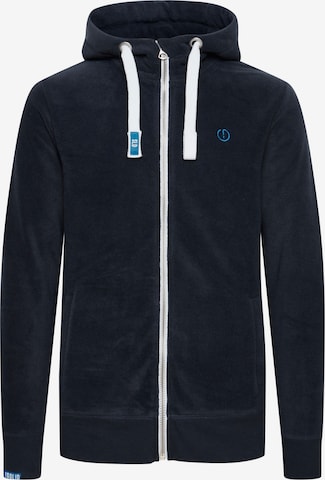 !Solid Zip-Up Hoodie 'Loki' in Blue: front