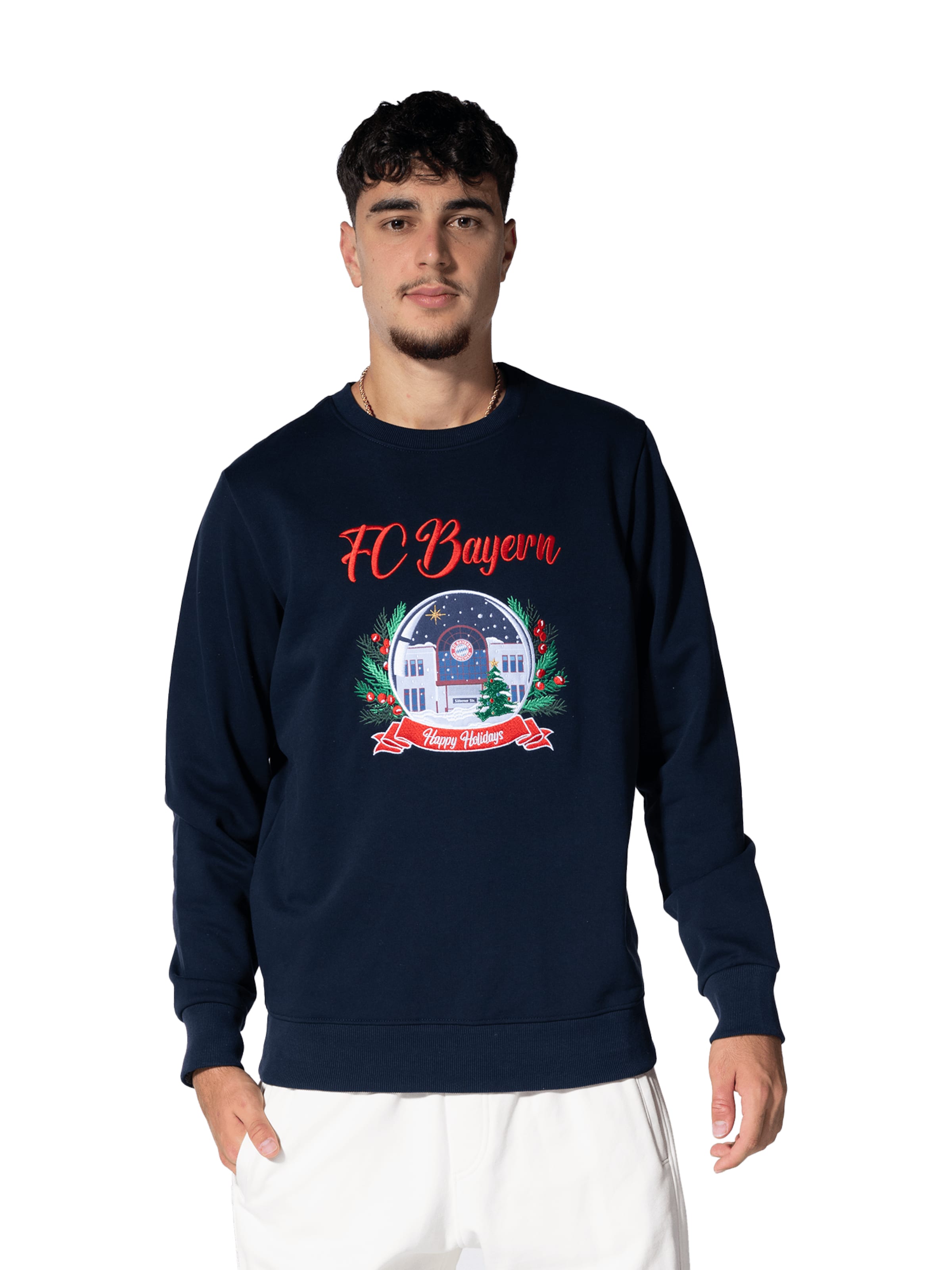 FC BAYERN MÜNCHEN Sweatshirt Winter in Blau: Vorderseite