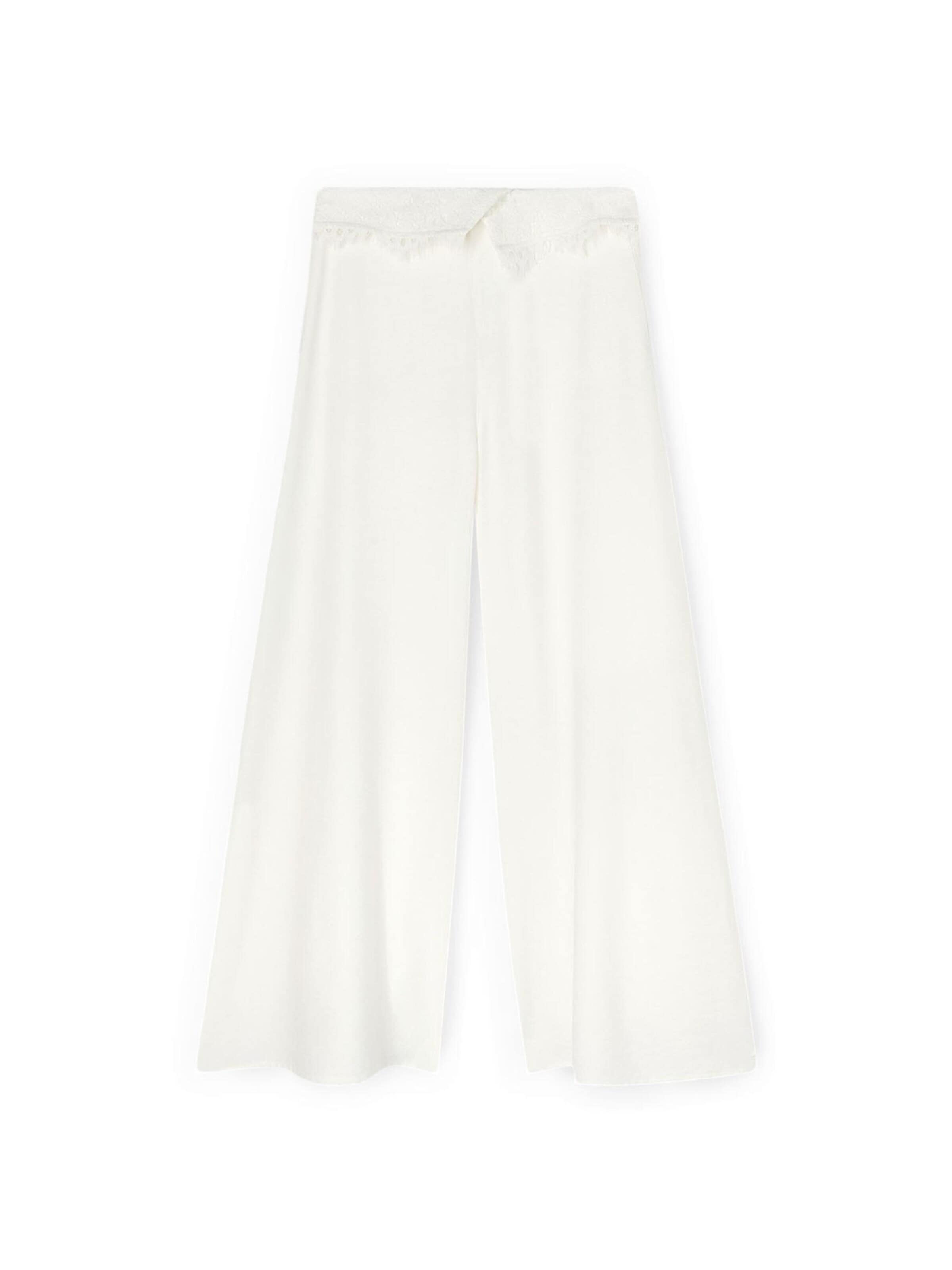 Wide leg Pantaloni di MOTIVI in bianco: frontale