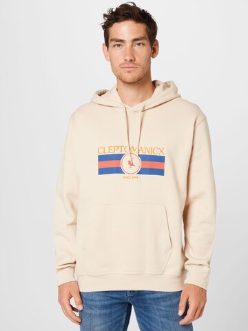 Cleptomanicx Sweatshirt in Beige: Vorderseite