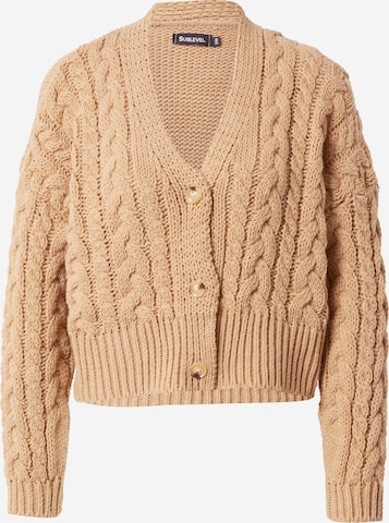 Sublevel Knit Cardigan in Beige: front