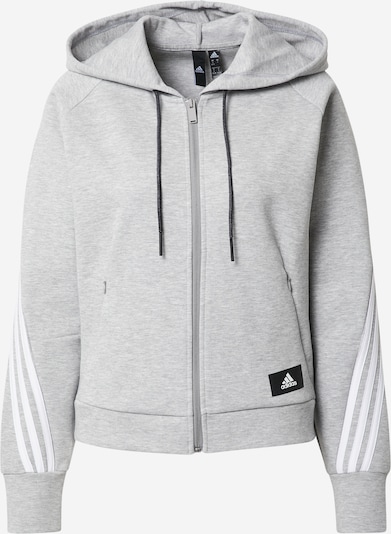 ADIDAS PERFORMANCE Sudadera con cremallera deportiva en gris moteado / negro / blanco, Vista del producto