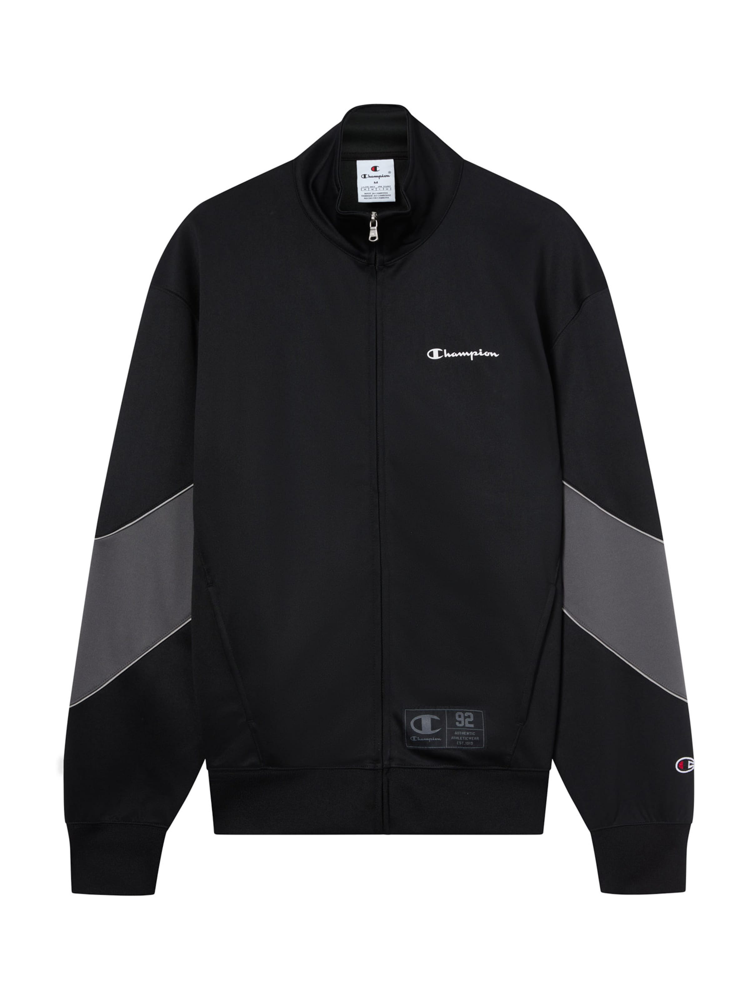 Champion Authentic Athletic Apparel Ζακέτα φούτερ σε μαύρο: μπροστά