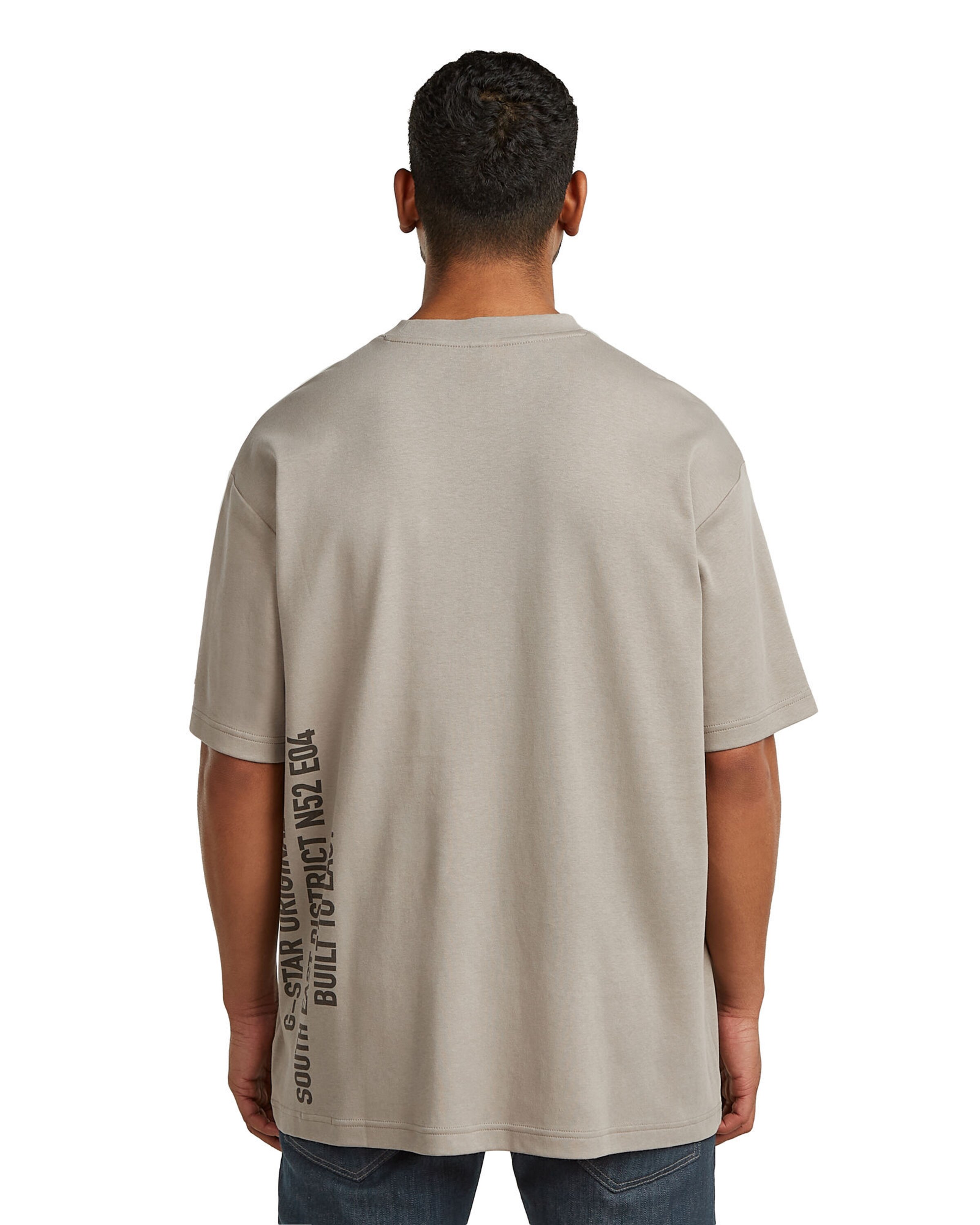 G-STAR T-Shirt - 'Stencil Relaxed ' in Beige