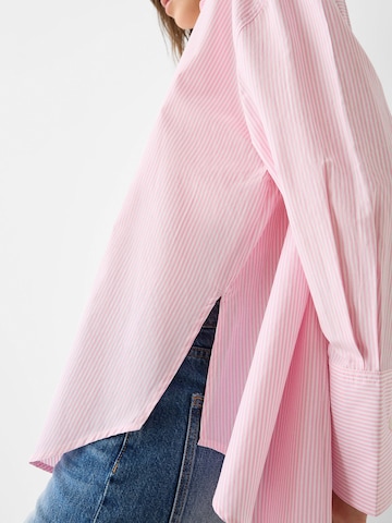 Bershka Bluzka w kolorze różowy