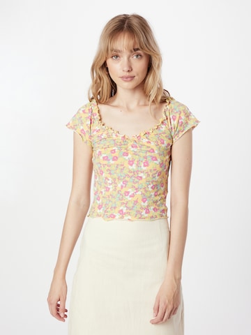 Monki - Camiseta en amarillo: frente