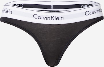 Calvin Klein Underwear Thong in Black: front