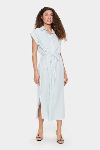 SAINT TROPEZ Shirt dress 'Kira' in Blue: front