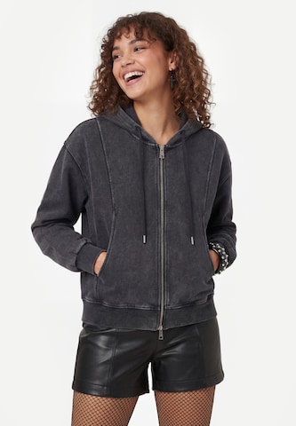 myMo ROCKS Sweatjacke in Grau: Vorderseite