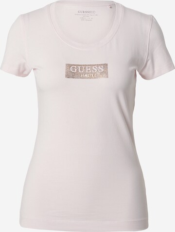 Tricou 'STUDS' de la GUESS pe roz: față