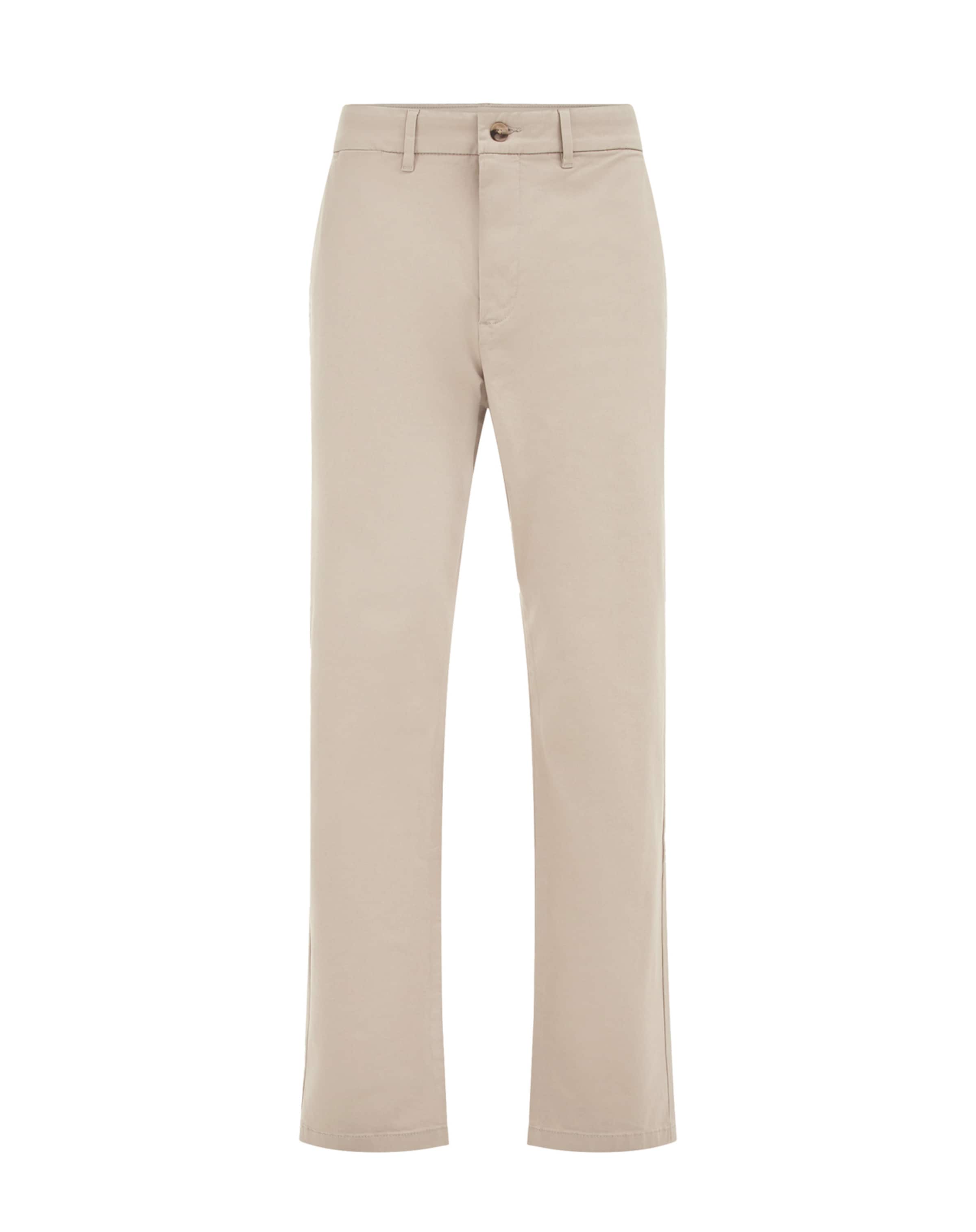 WE Fashion Slim fit Chino trousers in Beige: front