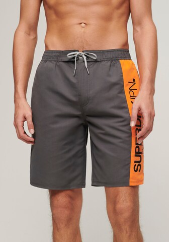 Superdry Board Shorts in Grey: front