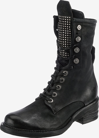 A.S.98 - Botim com fivela 'Miracle' em preto: frente