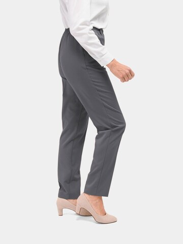 Goldner Regular Pleated Pants 'MARTHA' in Grey