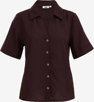 WE Fashion Blouse in Brown: front