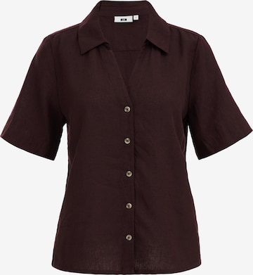 WE Fashion - Blusa en marrón: frente