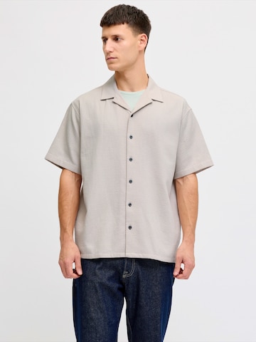 Fit confort Chemise 'JREBKORSO' JJ Rebel en beige : devant