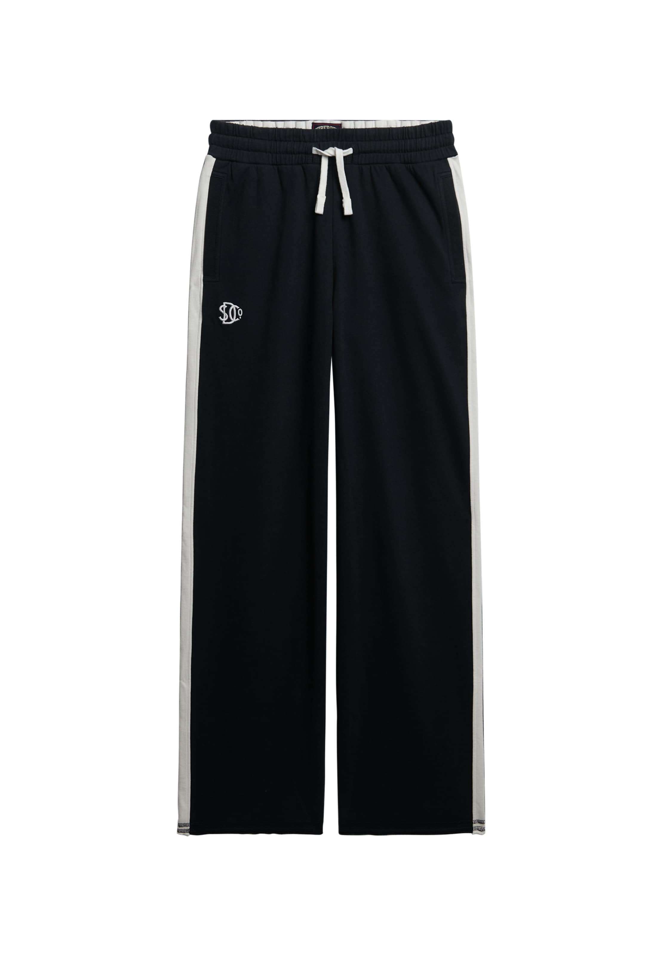 Superdry & Co Pantalon 'Athletic Fives' en bleu marine / blanc naturel, Vue avec produit