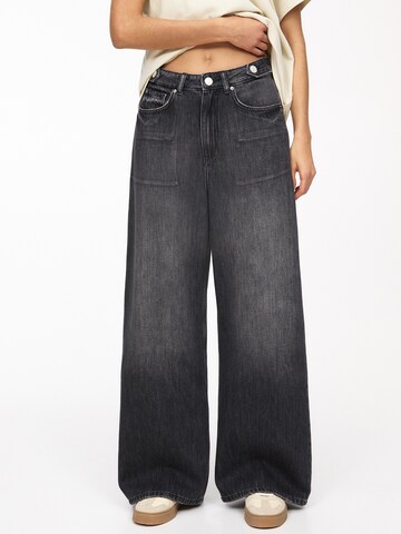 Baggy Jeans di Pull&Bear in nero: frontale