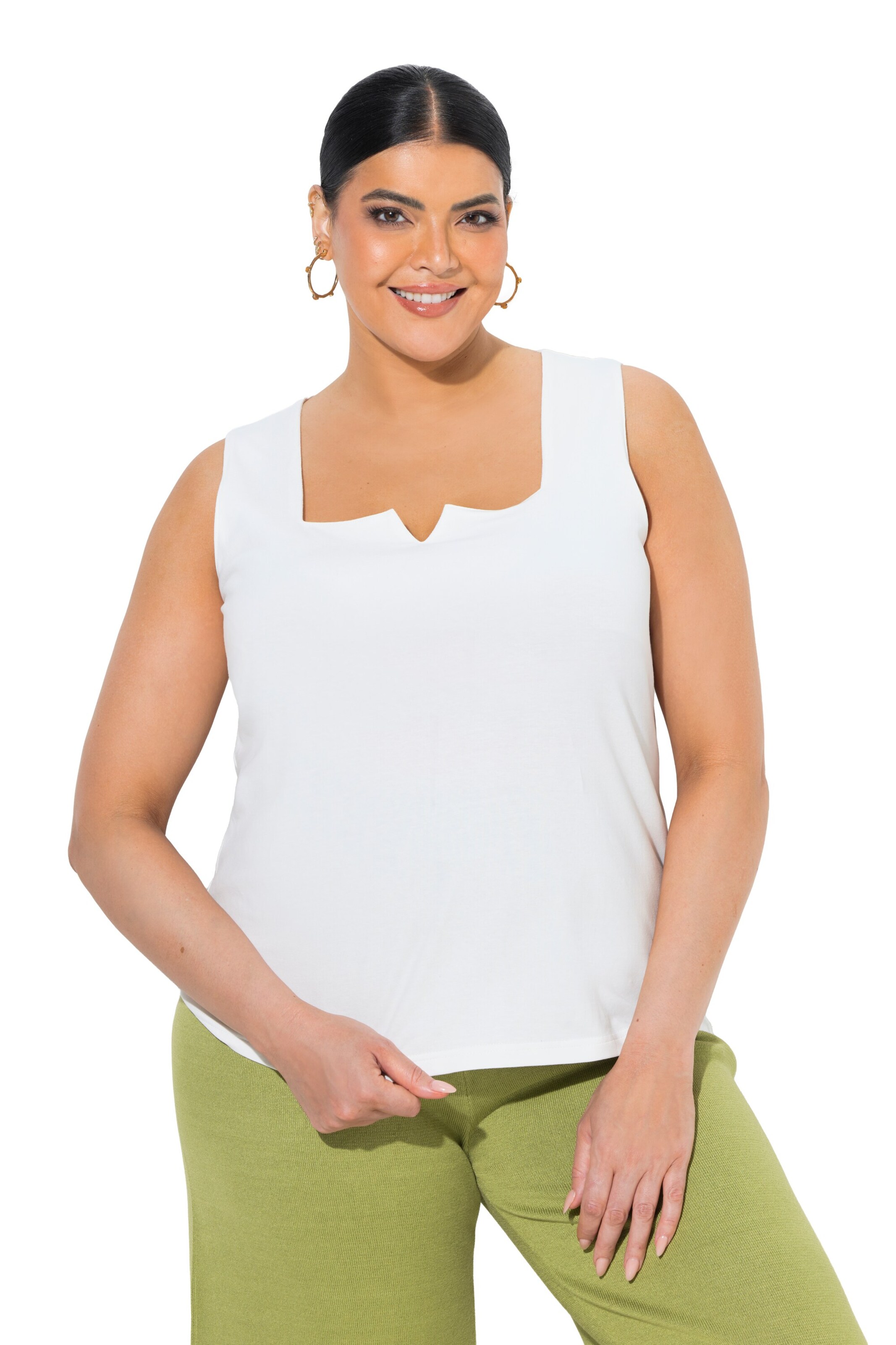 Ulla Popken Shirt in Weiß: Vorderseite
