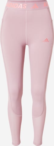 ADIDAS SPORTSWEAR Skinny Sportsbukse 'Techfit Summer Mesh' i rosa: forside