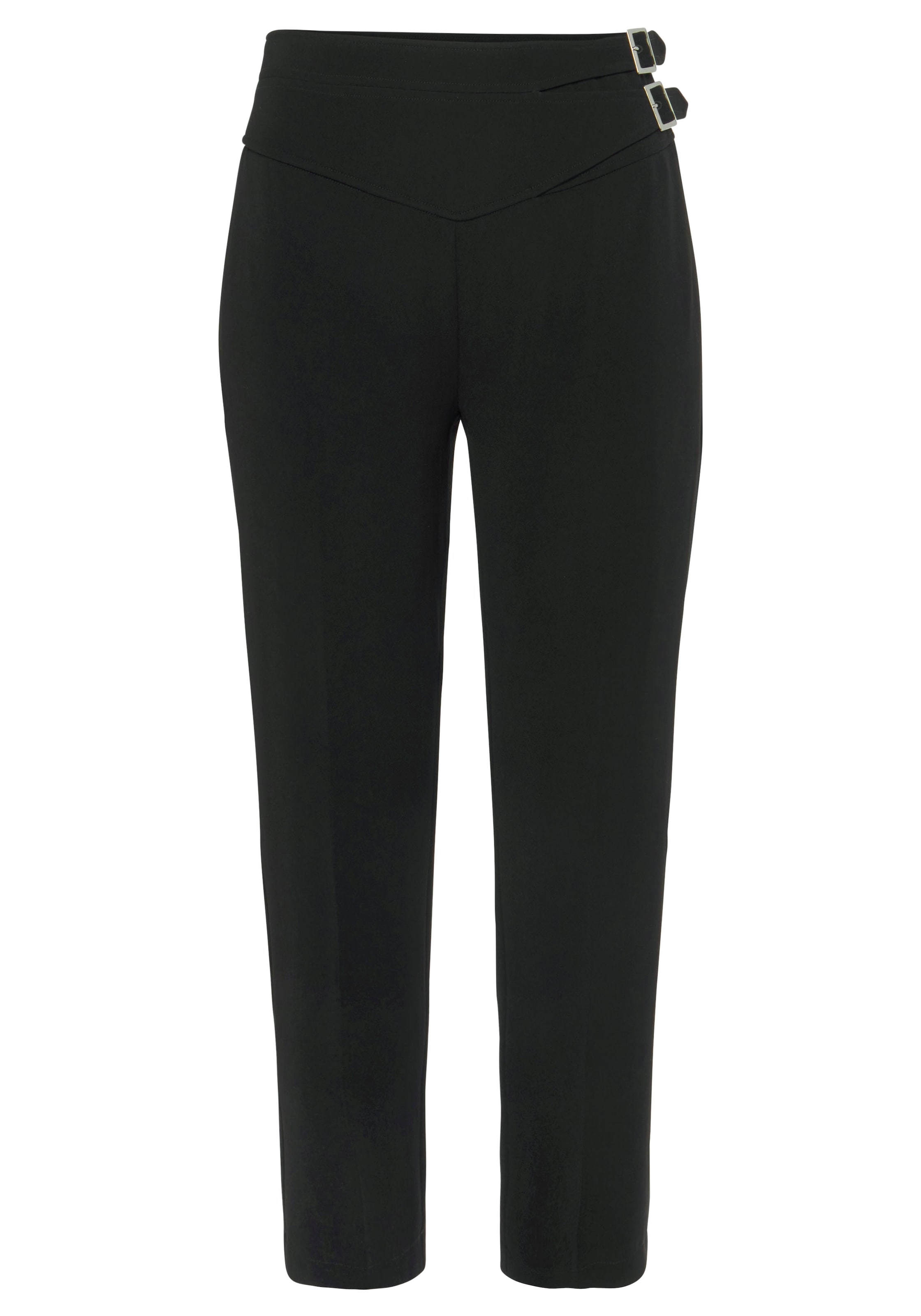 LASCANA Bukser med fals i sort: forside