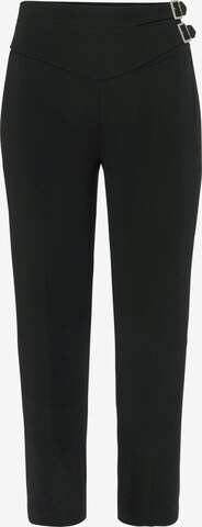 LASCANA Pleated Pants in Black: front