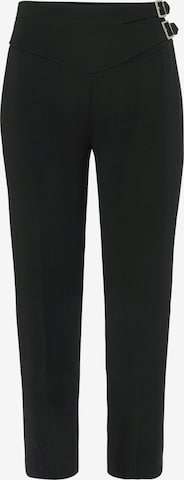 LASCANA Tapered Pleated Pants in Black: front