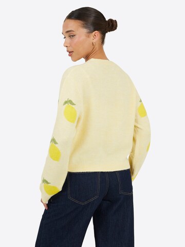 BRAVE SOUL Cardigan i gul