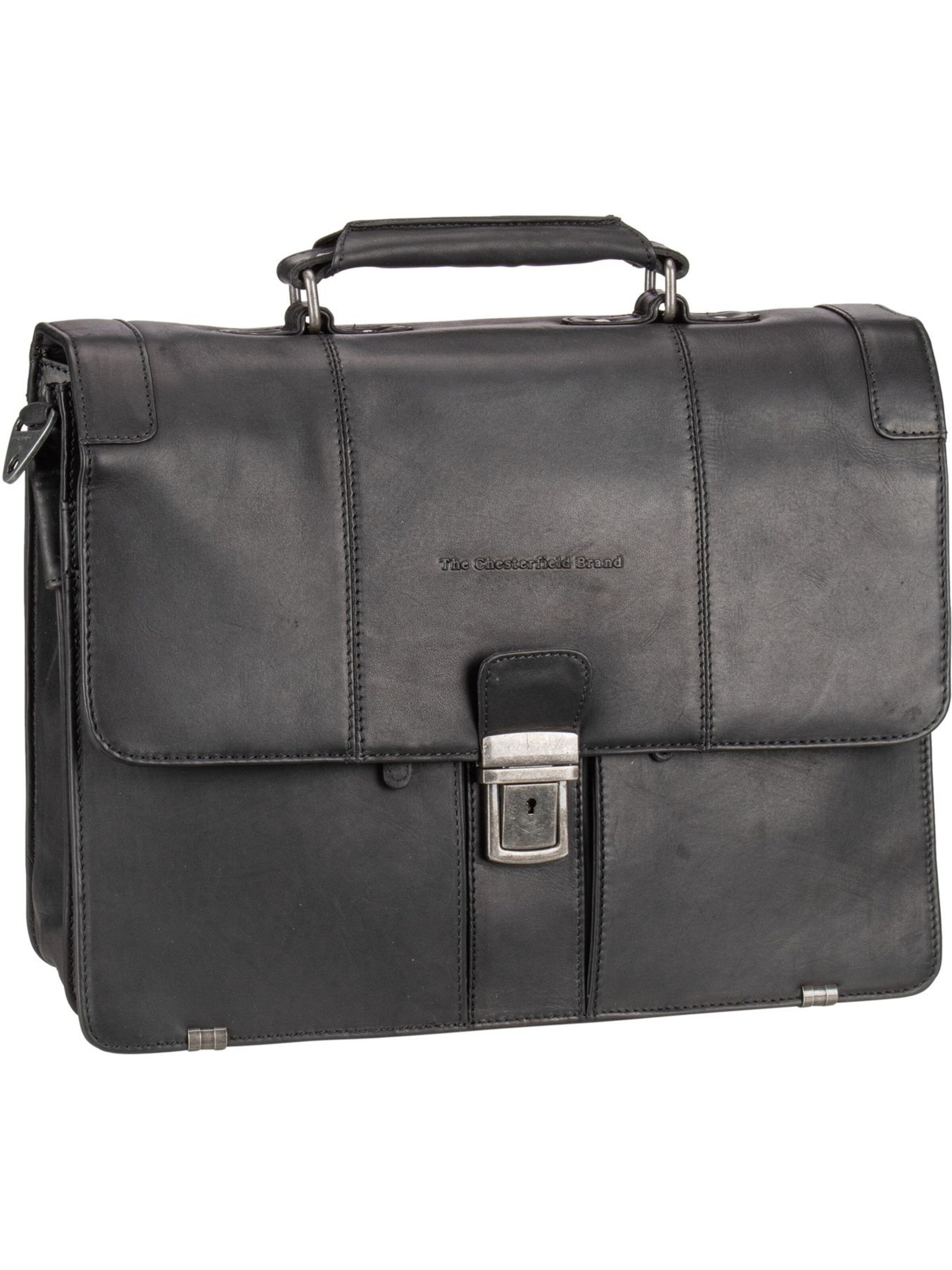 The Chesterfield Brand Document Bag in Black: front