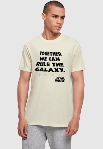 ABSOLUTE CULT Shirt 'Star Wars - Together We Can Rule the Galaxy' in Beige: voorkant