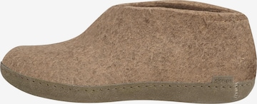 Glerups Slipper 'Ledersohle' in Beige: front