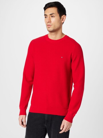 TOMMY HILFIGER Sweater 'SPRING GRID' in Red: front