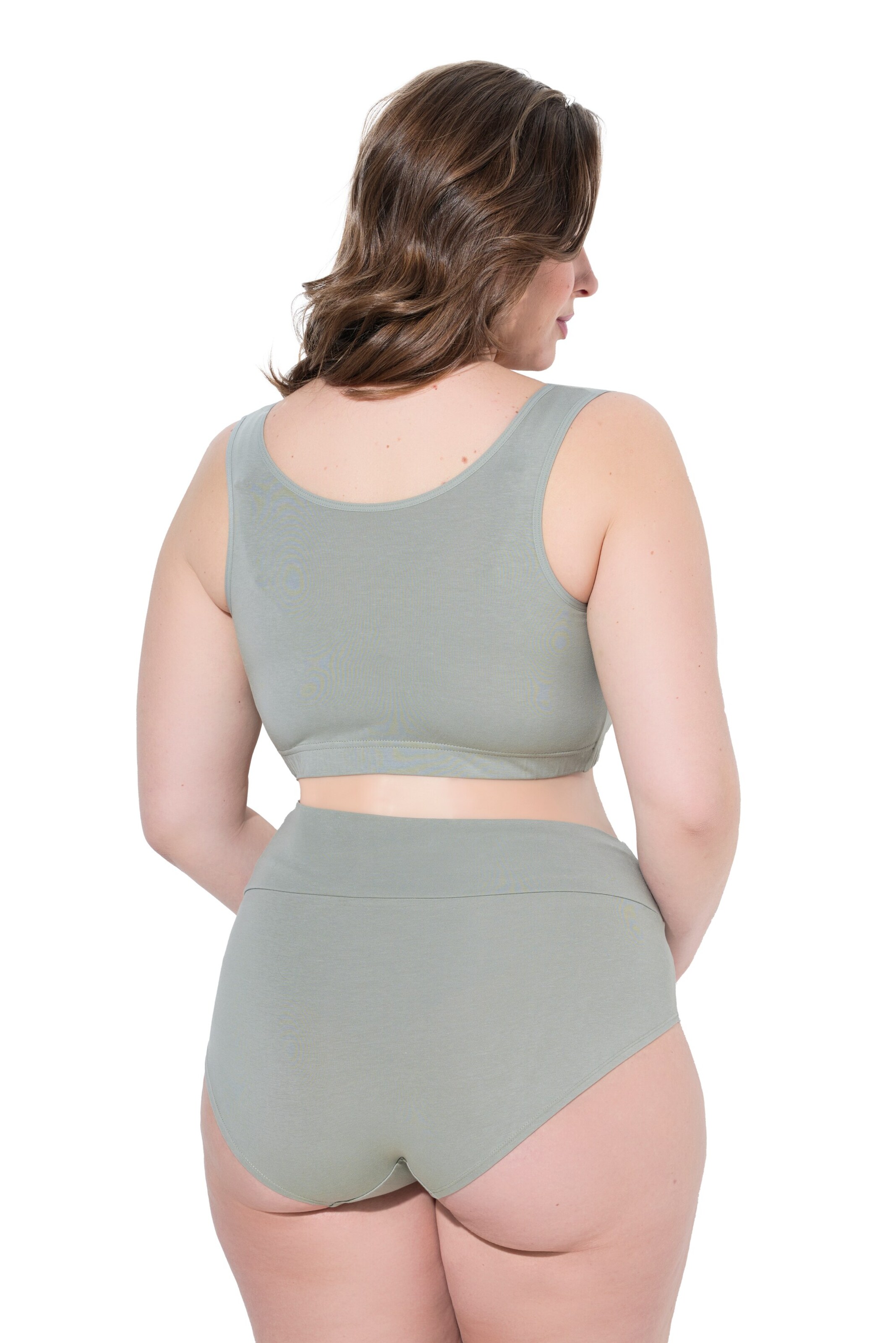 Ulla Popken Bralette Bra in Green