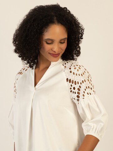 mint & mia Bluse in Weiß