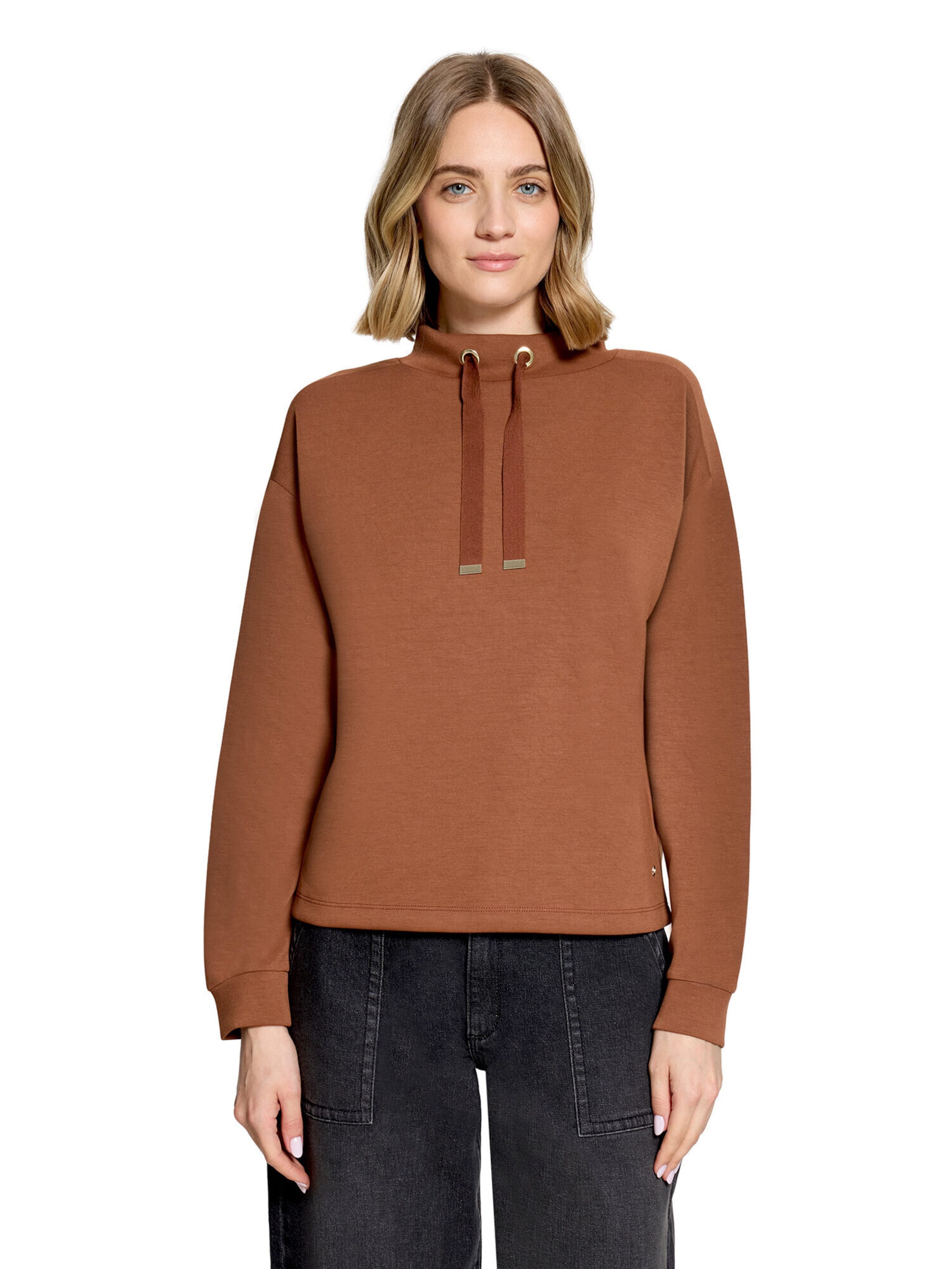 Sweat-shirt Betty & Co en marron : devant