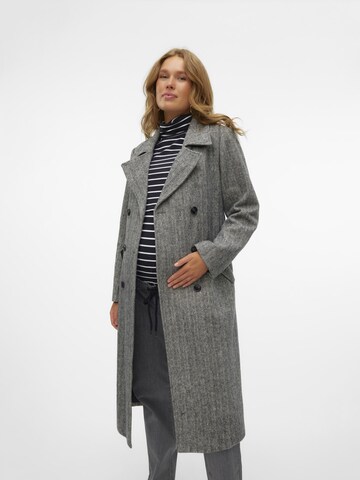 MAMALICIOUS Between-Seasons Coat in Grey: front