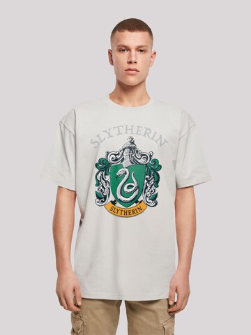 F4NT4STIC Shirt 'Harry Potter Slytherin Crest' in Grijs: voorkant