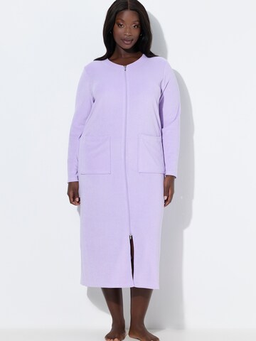 Ulla Popken Dlouhý župan – fialová: přední strana