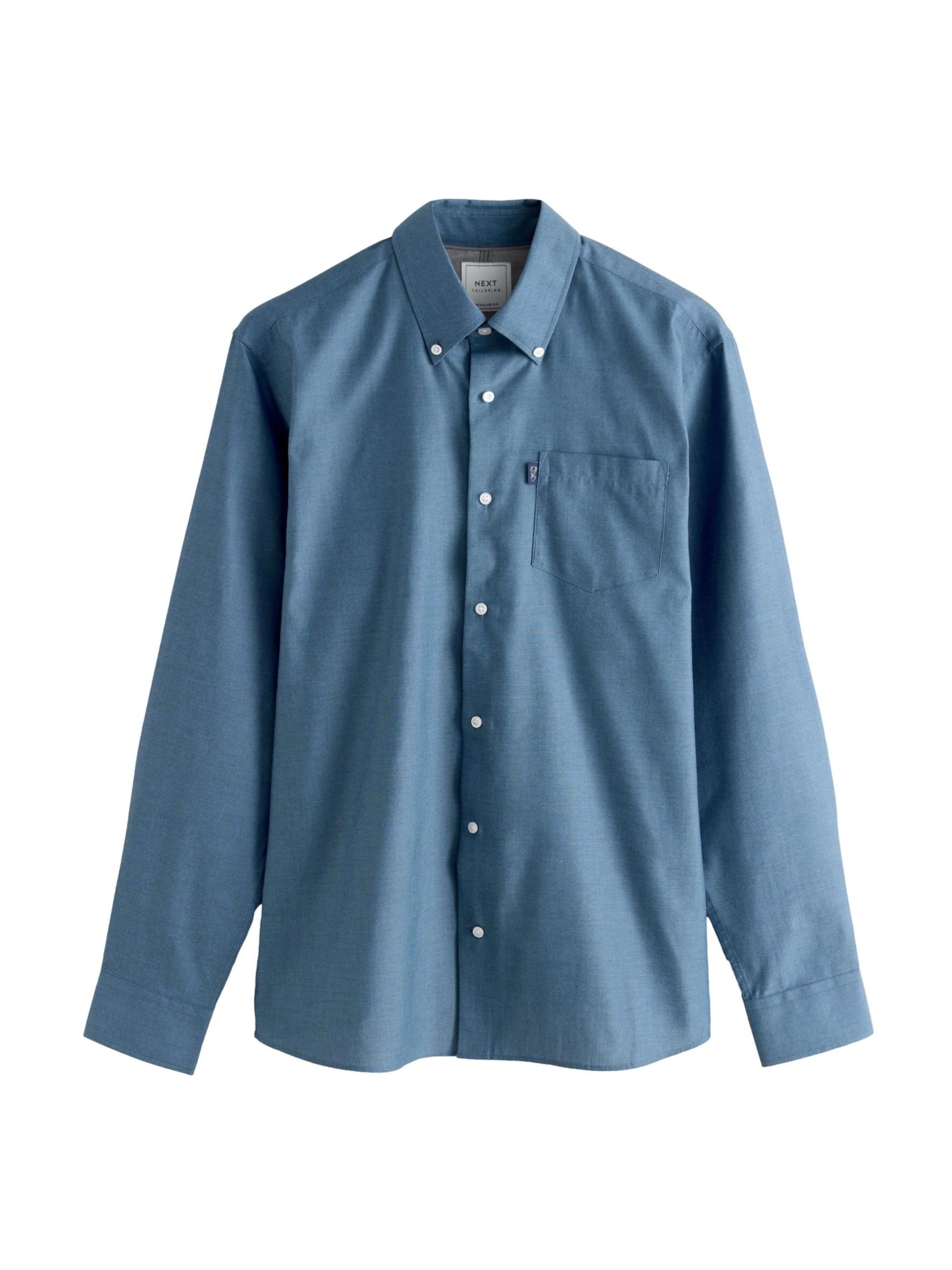 Next Regular fit Риза в синьо: отпред