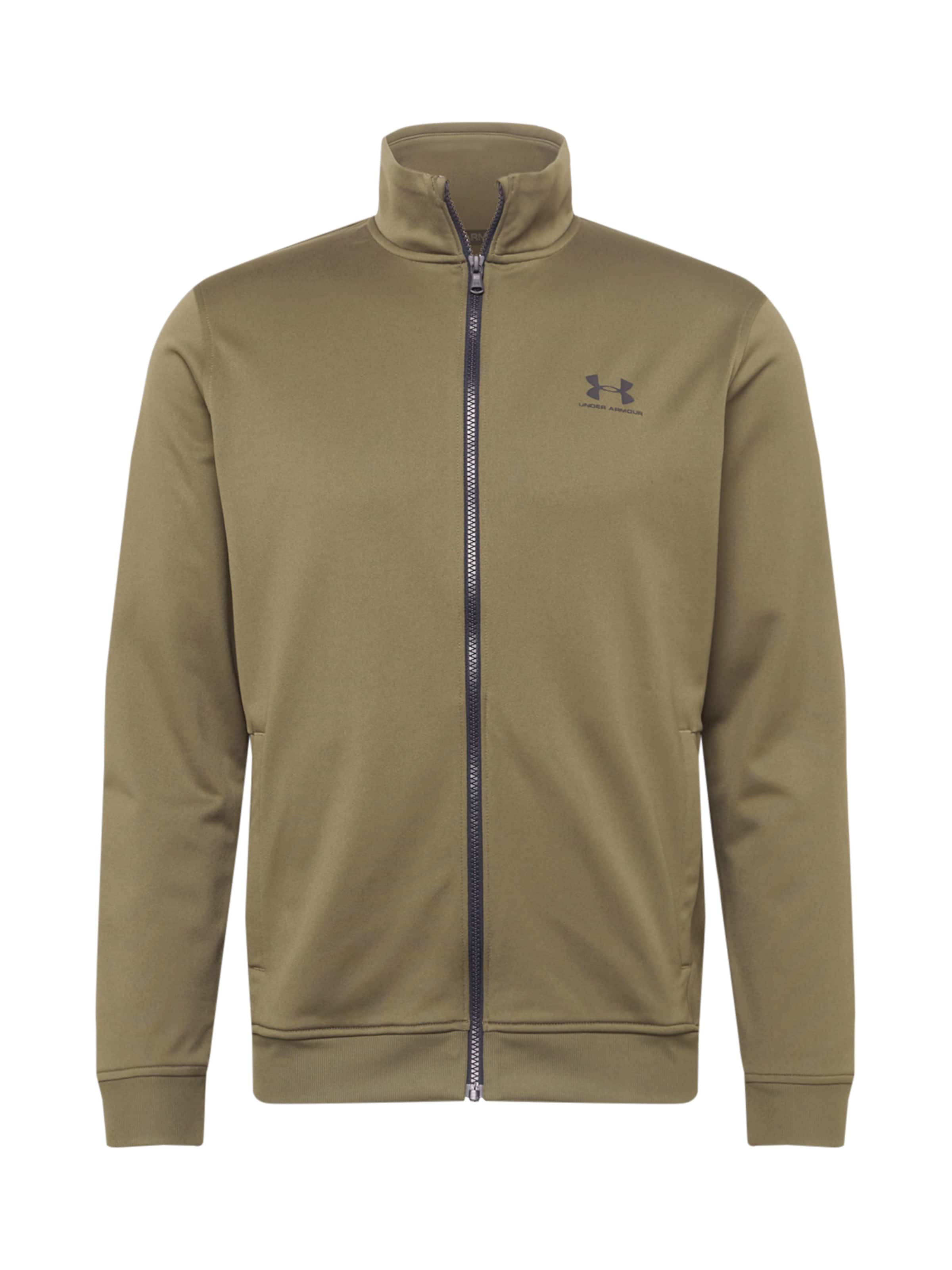 UNDER ARMOUR Sportsweatjacke in Grün: Vorderseite