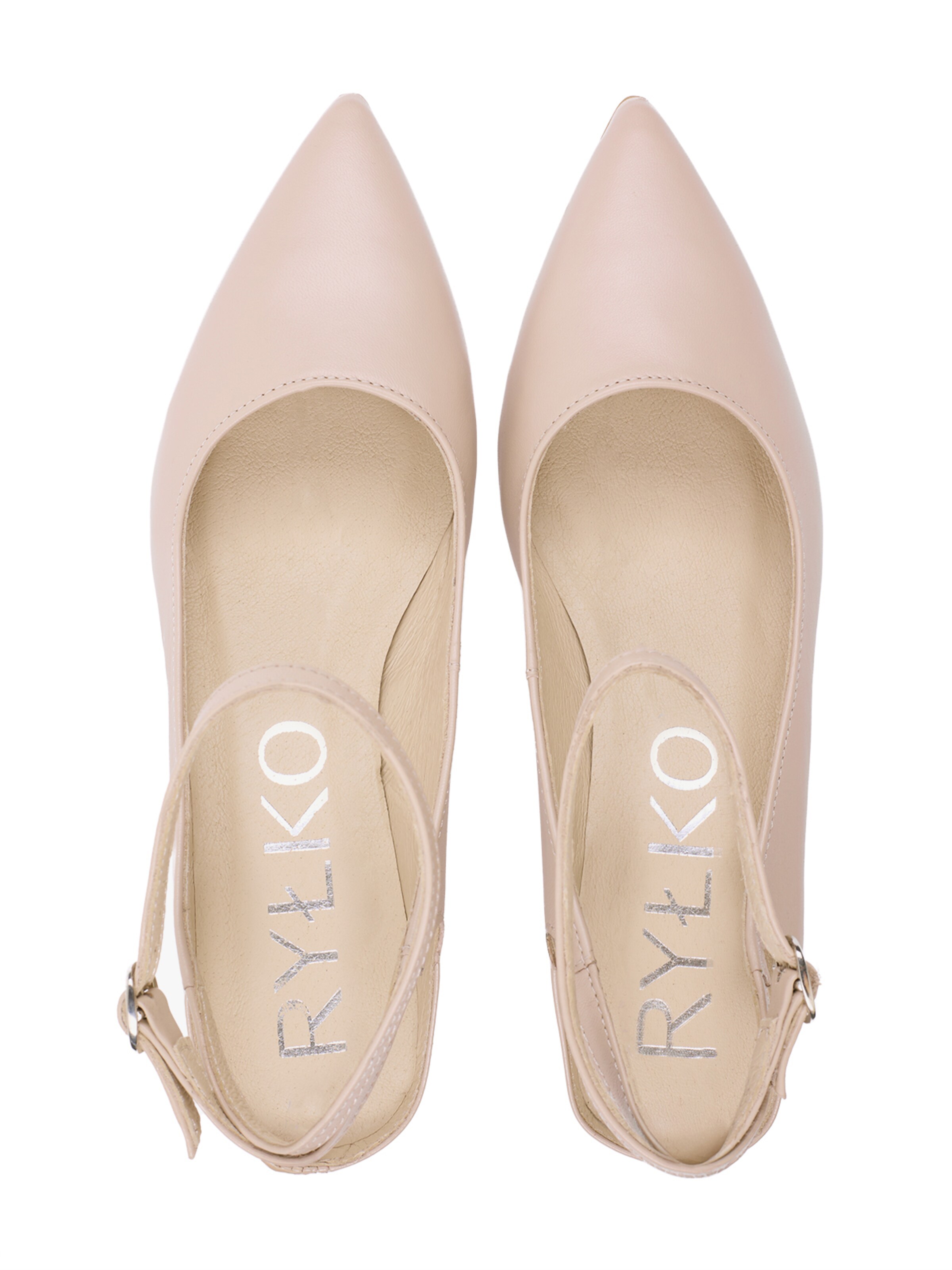 RYŁKO - Sapatos abertos atrás em bege
