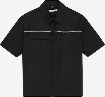 Calvin Klein Jeans Средняя посадка Рубашка в Черный: спереди