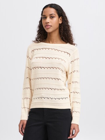 Pullover 'IHLALUHA' di ICHI in beige: frontale