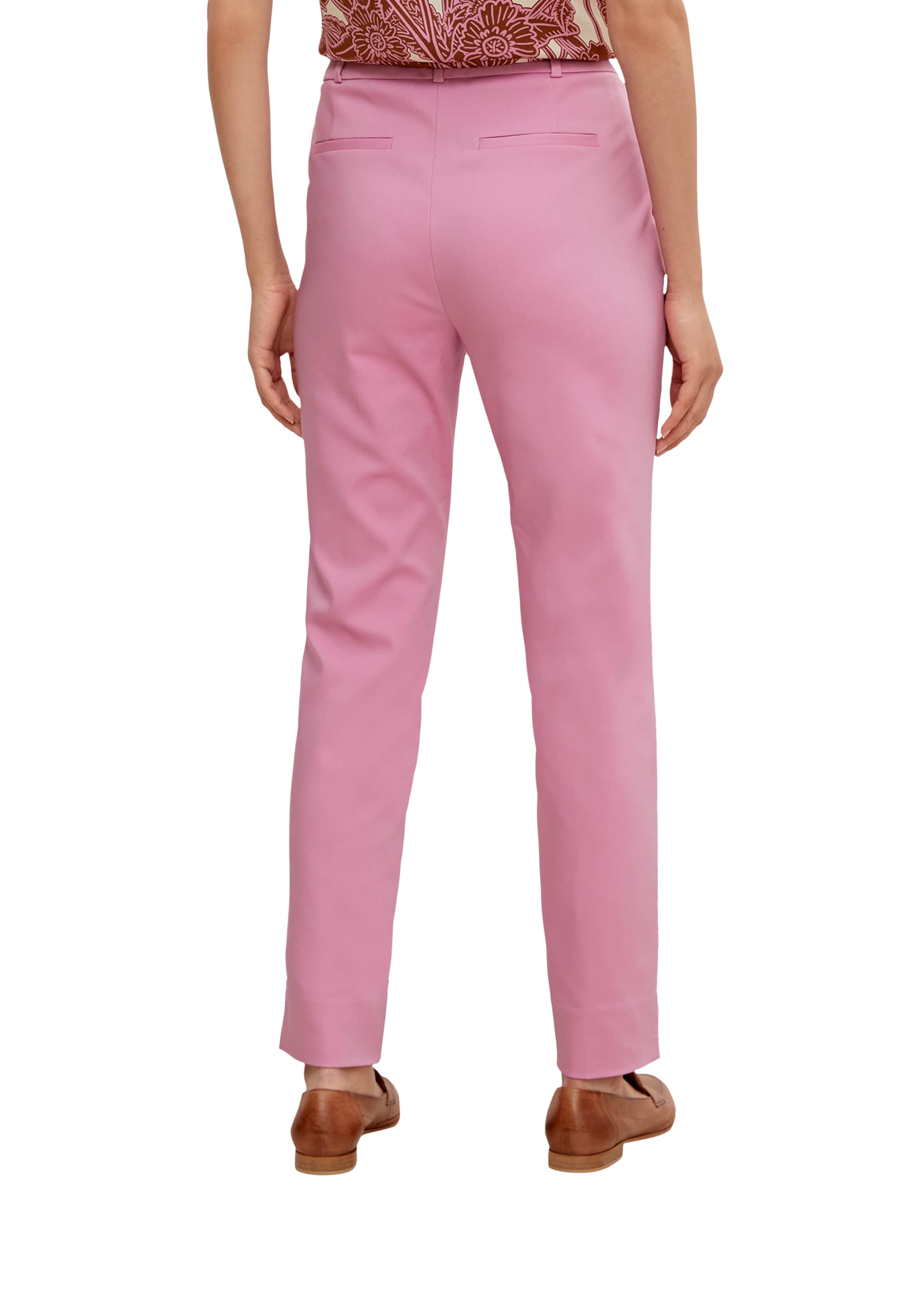 COMMA Slimfit Chinohose in Pink