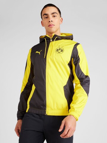 PUMA Athletic Jacket in Yellow: front