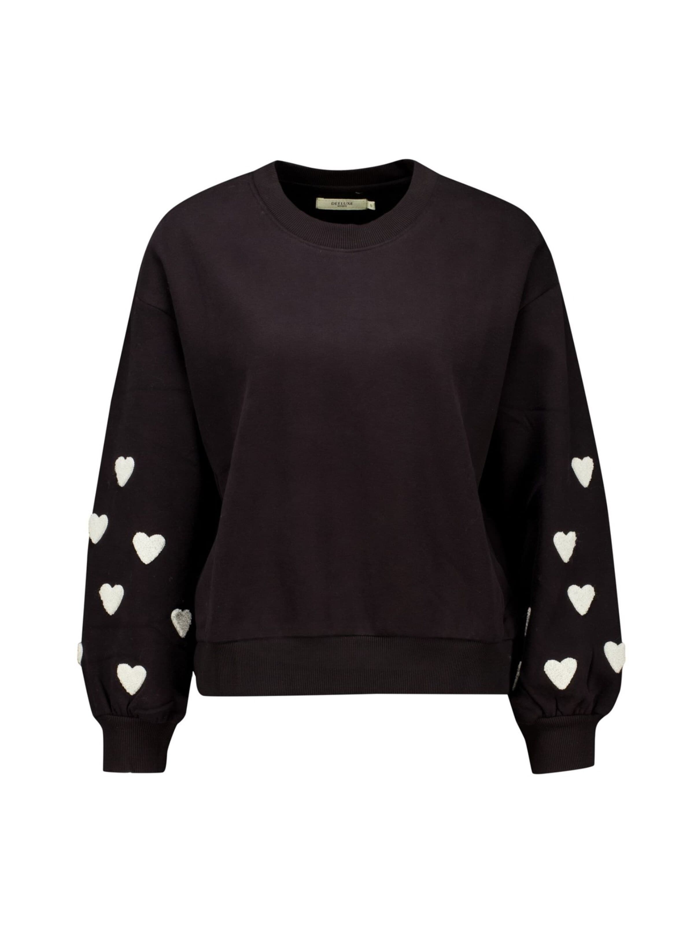Sweat-shirt Deeluxe en noir : devant
