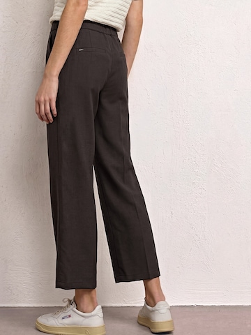 STREET ONE Regular Pleated Pants in Brown