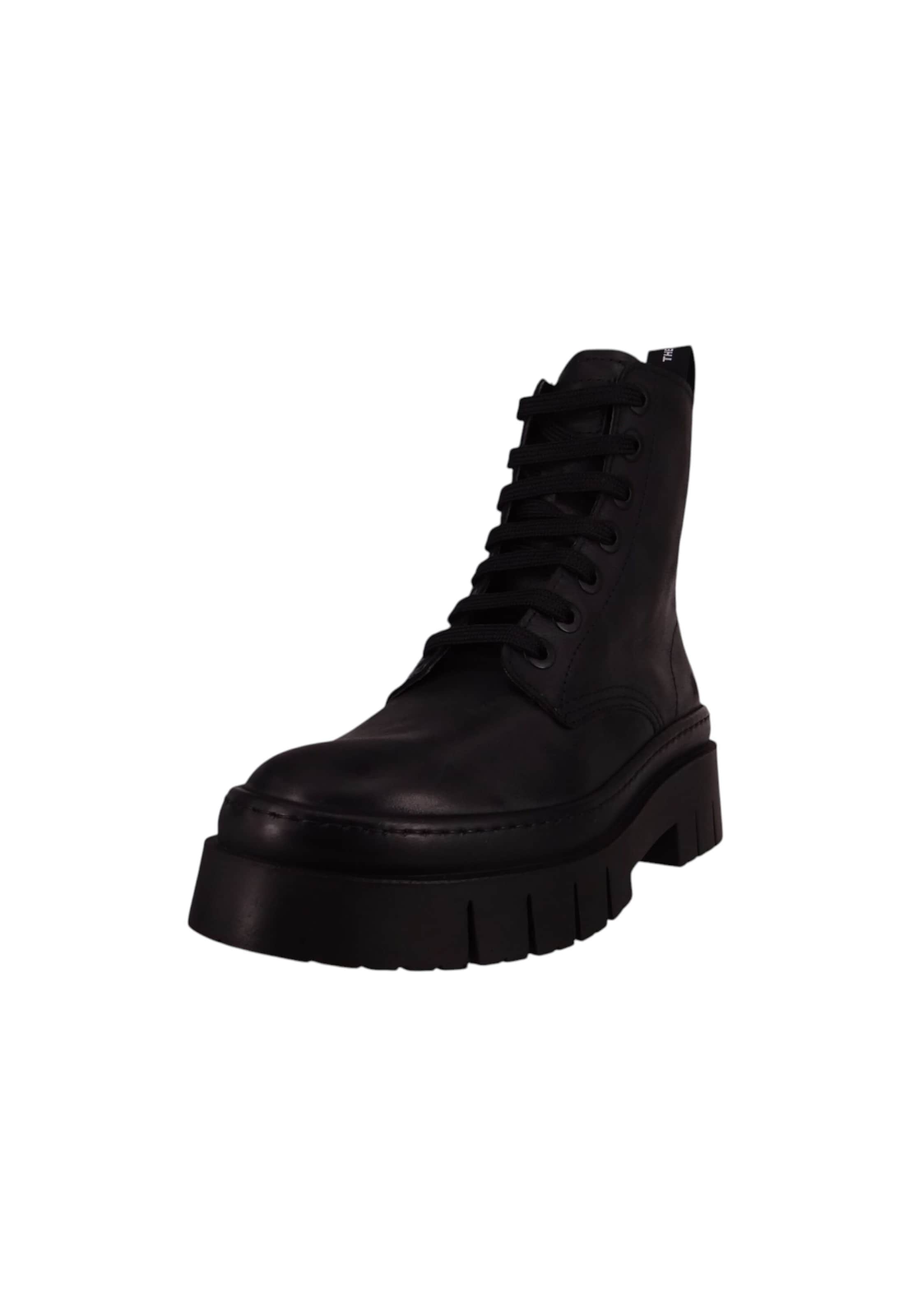 Bottines à lacets ART en noir : devant