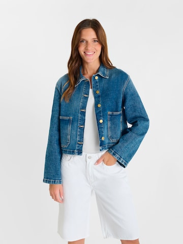 Veste mi-saison Le Temps Des Cerises en bleu : devant